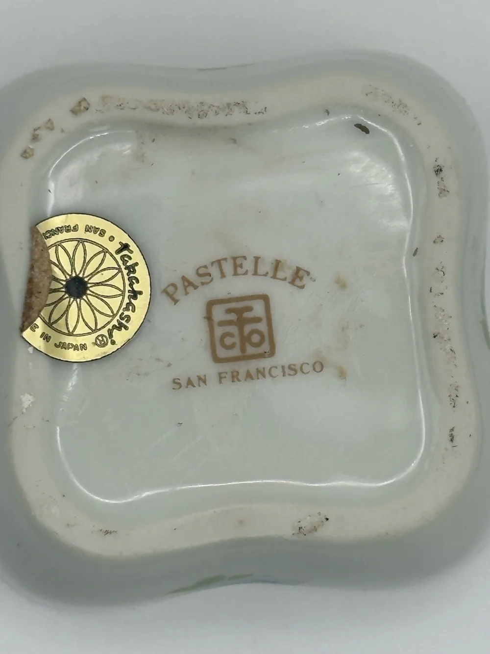 Vintage Pastelle San Francisco Floral Trinket Box Takahashi Japan